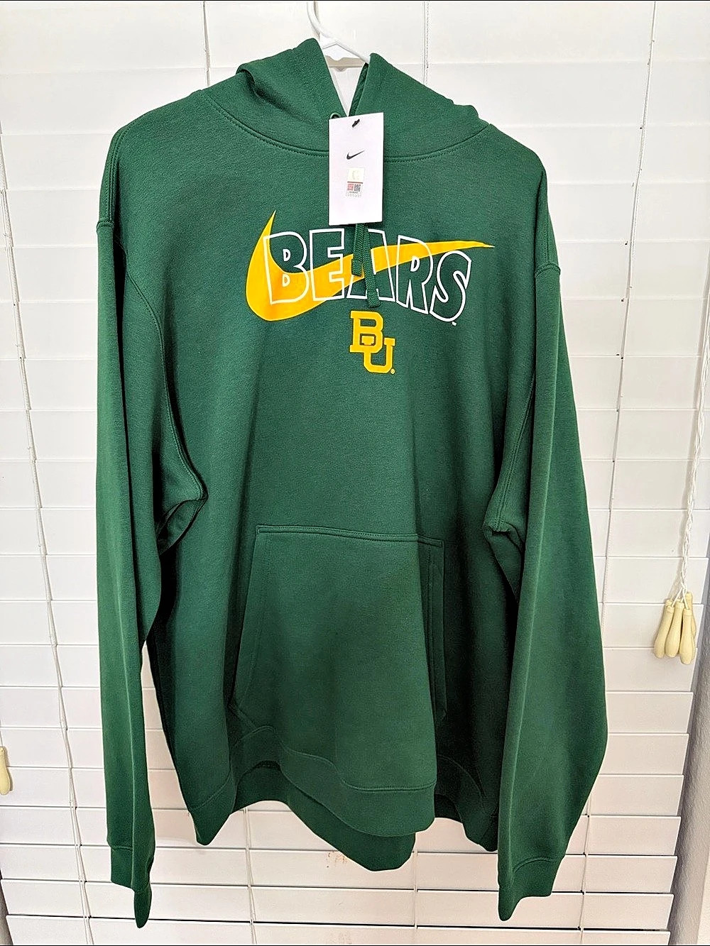NWT Nike Club Fleece PO Hoody / Hoodie Baylor Bears Green XXL NWT